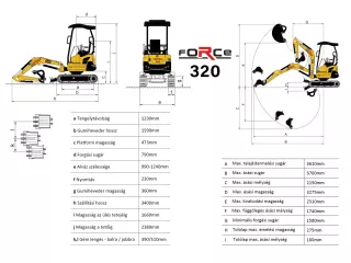Force 320 midi árokásó / markológép (8)