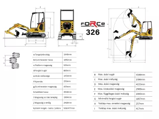 Force 326 midi árokásó / markológép (7)